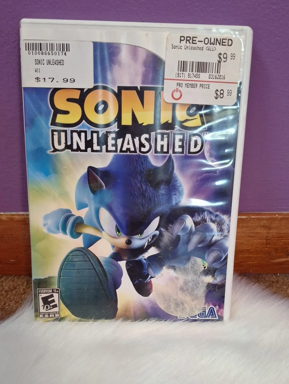 Wii Sonic Unleashed Video Game
